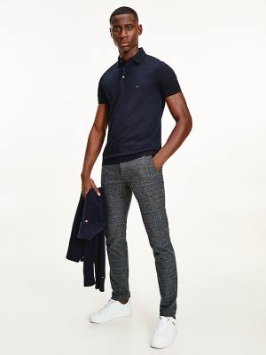 Tommy Hilfiger 1985 Essential Slim Fit Póló Férfi Kék | TH137IXD