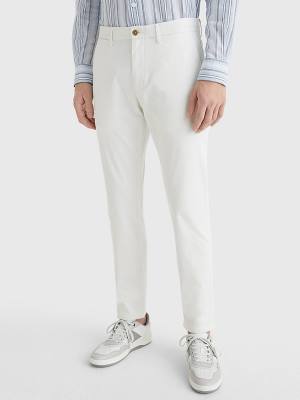 Tommy Hilfiger 1985 Essential Straight Chinos Nadrág Férfi Fehér | TH421LXR