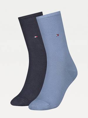 Tommy Hilfiger 2-Pack Alkalmi Zokni Női Kék | TH319TWS