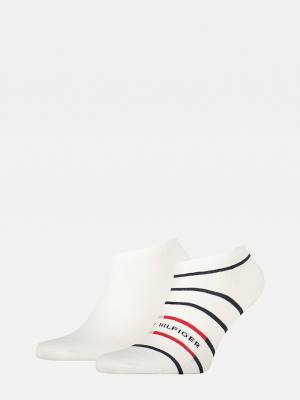 Tommy Hilfiger 2-Pack Breton Stripe Trainer Zokni Férfi Fehér | TH649KAV