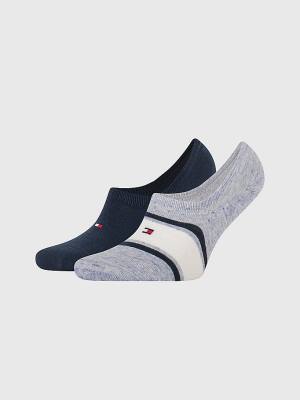 Tommy Hilfiger 2-Pack Multicolour Footie Zokni Férfi Kék | TH927VZD