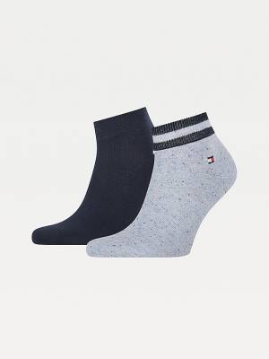 Tommy Hilfiger 2-Pack Neppy Ankle-Length Zokni Férfi Kék | TH983TDJ