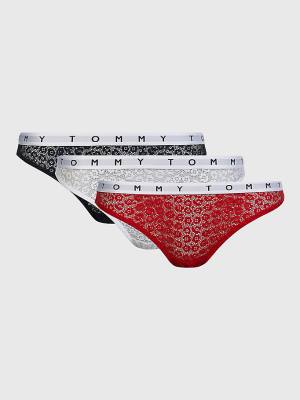 Tommy Hilfiger 3-Pack Csipke Logo Waistband Briefs Fehérnemű Női Multi | TH362EKJ