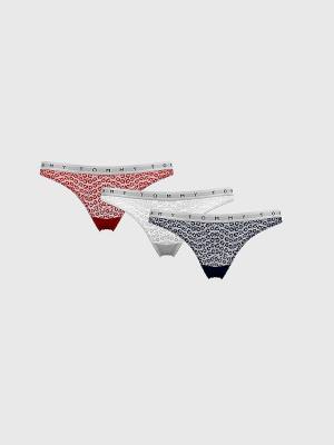 Tommy Hilfiger 3-Pack Csipke Logo Waistband Thongs Fehérnemű Női Multi | TH415WDM