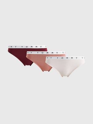 Tommy Hilfiger 3-Pack Logo Waistband Briefs Fehérnemű Női Bézs | TH964GPO