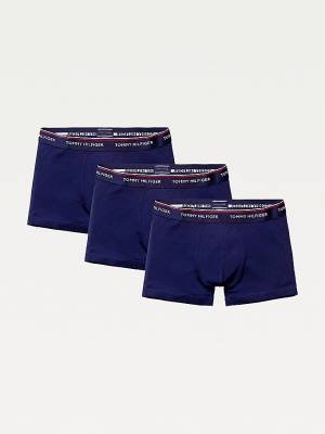 Tommy Hilfiger 3-Pack Premium Logo Waistband Trunks Fehérnemű Férfi Kék | TH478WGD