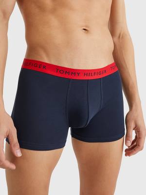 Tommy Hilfiger 3-Pack Repeat Logo Trunks Fehérnemű Férfi Lila | TH853DXJ