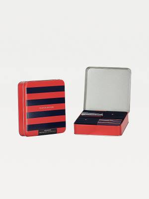 Tommy Hilfiger 4-Pack Gift Box Stripe Zokni Férfi Kék | TH429SAR