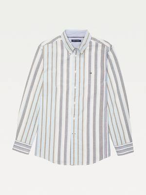 Tommy Hilfiger Adaptive Custom Fit Stripe Ingek Férfi Kék | TH403GWS