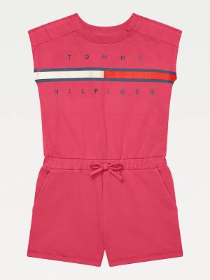 Tommy Hilfiger Adaptive Knit Playsuit Ruha Lány Rózsaszín | TH106JKM