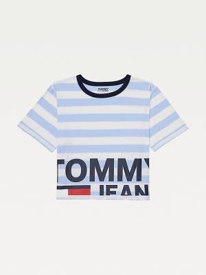 Tommy Hilfiger Adaptive Organic Pamut Póló Női Kék | TH307AKH