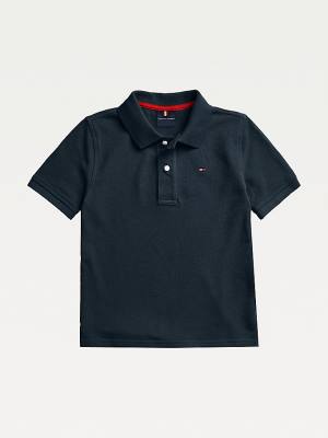 Tommy Hilfiger Adaptive Rövid Sleeve Polo Póló Fiú Kék | TH637QME