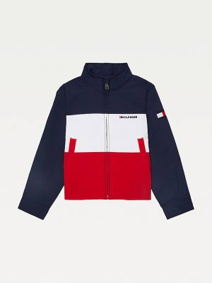 Tommy Hilfiger Adaptive Seated Fit Colour-Blocked Regatta Kabát Fiú Multi | TH324APE