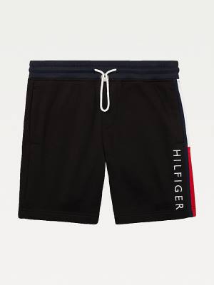 Tommy Hilfiger Adaptive Signature Sweat Rövidnadrág Férfi Fekete | TH528FLN