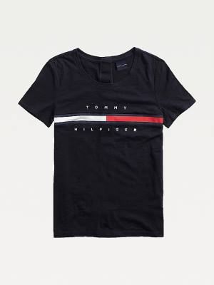 Tommy Hilfiger Adaptive Stripe Póló Női Kék | TH268TFM