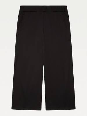 Tommy Hilfiger Adaptive Széles Cipő Leg Cropped Trousers Farmer Női Fekete | TH269YQG