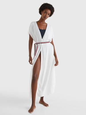 Tommy Hilfiger Adjustable Wrap Midi Ruha Fürdőruha Női Fehér | TH256HLO