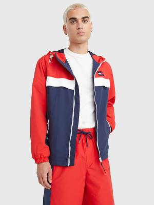 Tommy Hilfiger Badge Chicago Windbreaker Kabát Férfi Kék | TH791BTN