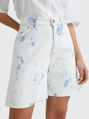 Tommy Hilfiger Betsy Acid Wash Bermuda Rövidnadrág Női Denim | TH472HEF