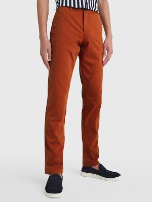 Tommy Hilfiger Bleecker Satin Slim Fit Chinos Nadrág Férfi Piros | TH084LPV