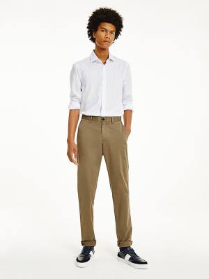 Tommy Hilfiger Bleecker Satin Slim Fit Chinos Nadrág Férfi Barna | TH296UIE