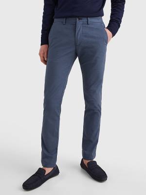 Tommy Hilfiger Bleecker Wool Look Slim Fit Nadrág Férfi Kék | TH273FJP