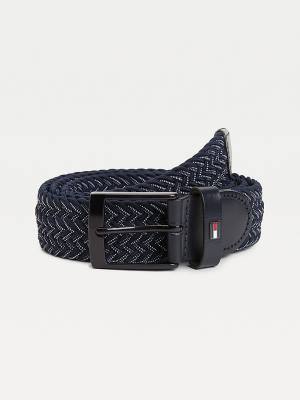 Tommy Hilfiger Braided Webbing Öv Férfi Kék | TH459SFY