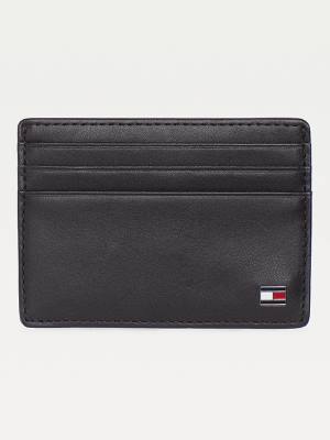 Tommy Hilfiger Bőr Card Holder Pénztárca Férfi Fekete | TH735TWD