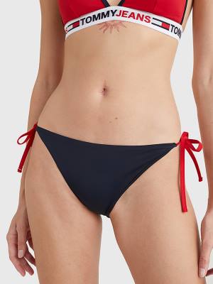 Tommy Hilfiger Cheeky Side Tie Bikini Bottoms Fürdőruha Női Kék | TH692KQG