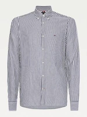 Tommy Hilfiger Classics Stripe Slim Fit Dobby Ingek Férfi Kék | TH735TIL