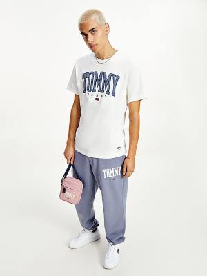 Tommy Hilfiger College Bold Logo Classic Póló Férfi Fehér | TH834IJB