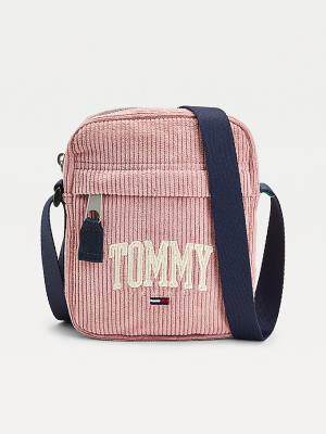 Tommy Hilfiger College Crossbody Táska Férfi Rózsaszín | TH254KIR