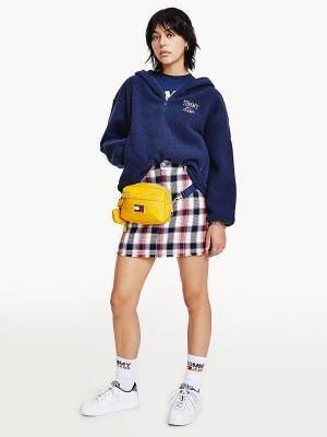 Tommy Hilfiger College Recycled Polar Fleece Popover Kabát Női Kék | TH365CRI