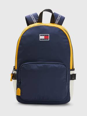 Tommy Hilfiger Colour-Blocked Backpack Táska Férfi Kék | TH619ATM