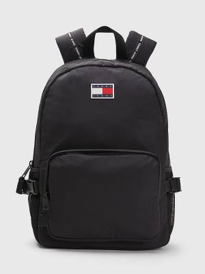 Tommy Hilfiger Colour-Blocked Backpack Táska Férfi Fekete | TH719AUR