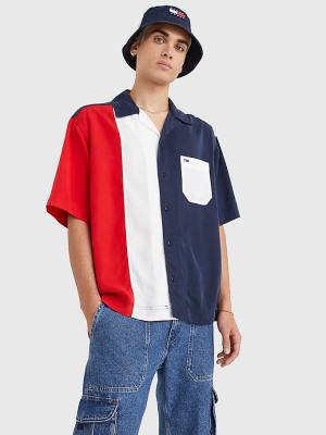 Tommy Hilfiger Colour-Blocked Camp Ingek Férfi Kék | TH284DKH