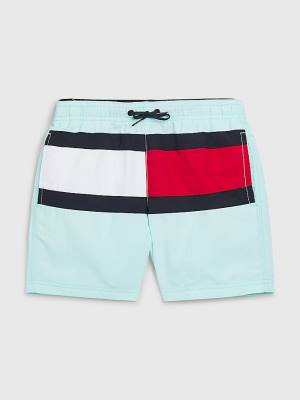 Tommy Hilfiger Colour-Blocked Mid Length Shorts Fürdőruha Fiú Kék | TH270THC