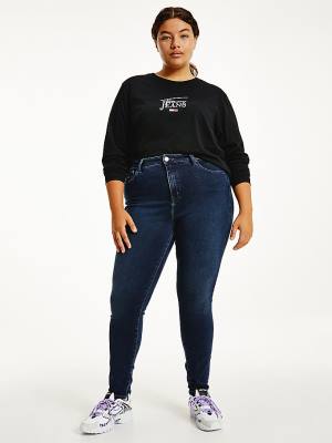 Tommy Hilfiger Curve Melany Ultra-High Rise Super-Skinny Power Stretch Farmer Női Denim | TH243LNV