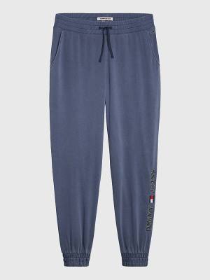 Tommy Hilfiger Curve Relaxed Fit Logo Joggers Nadrág Női Kék | TH465MPJ