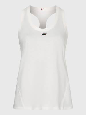 Tommy Hilfiger Curve Sport Organic Pamut Tank Top Póló Női Fehér | TH423OYT