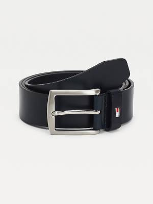 Tommy Hilfiger Denton Bőr Öv Férfi Kék | TH542WXY