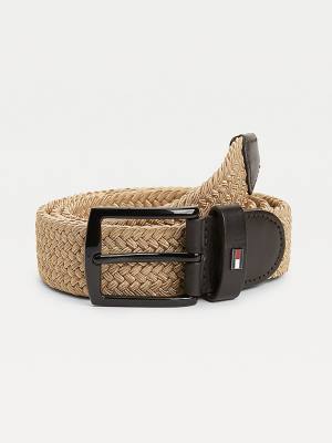 Tommy Hilfiger Denton Stretch Braided Öv Férfi Bézs | TH546KNP