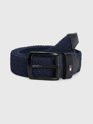 Tommy Hilfiger Denton Stretch Braided Öv Férfi Kék | TH962DPS