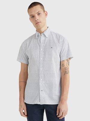 Tommy Hilfiger Dot Regular Fit Rövid Sleeve Ingek Férfi Fehér | TH705YXE