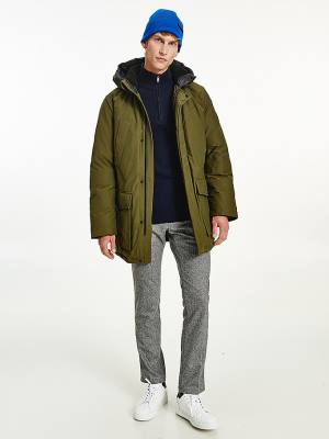 Tommy Hilfiger Dry Wax Filled Rockie Parka Dzseki Férfi Barna | TH427ZUQ