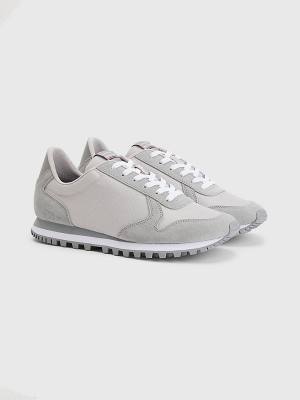 Tommy Hilfiger Elevated Mixed Texture Runner Tornacipő Férfi Szürke | TH903SEO