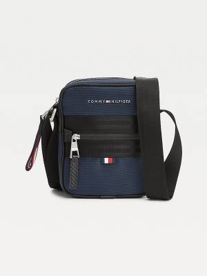 Tommy Hilfiger Elevated Modern Small Reporter Táska Férfi Kék | TH048HCN