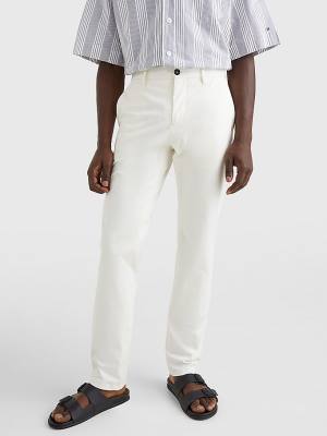 Tommy Hilfiger Elevated Relaxed Fit Satin Nadrág Férfi Fehér | TH087KQG