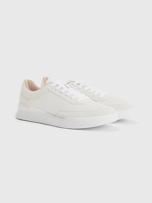 Tommy Hilfiger Elevated Velúr Cupsole Tornacipő Férfi Bézs | TH140TCX