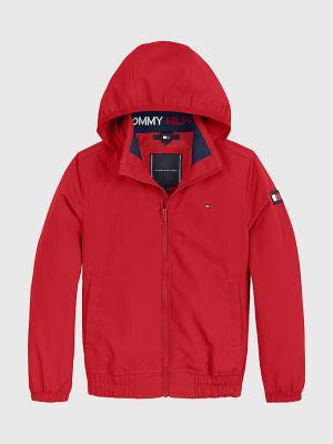 Tommy Hilfiger Essential Csuklyás Kabát Fiú Piros | TH645CUG